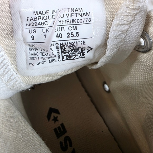 Converse All Star Platform High Top Sneakers‎ White Canvas Women's Size 9 Casual - Picture 8 of 8